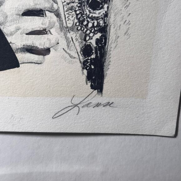 Groucho Marx & Margaret Dumont Mrs Upjohn Vintage Print Signed Lanse, # 60/250 - Picture 3 of 9